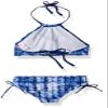 Kanu Surf Toddler Girl's Morgan Ruffle Halter Bikini 2-Piece Swimsuit, Pink, 2T, Willow Navy Tie-Dye, 4T view 2