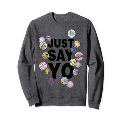 Nickelodeon Just Say Yo Character Logo Pins Graphic Fleece Sweatshirt