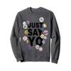 Nickelodeon Just Say Yo Character Logo Pins Graphic Fleece Sweatshirt view 1
