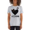 Kitticorn Cat Print Women T-Shirt | Beautiful Loose Short Sleeves Sport Grey view 1