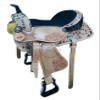 Y&Z Enterprises Premium Leather Western Barrel Racing Horse Saddle Tack Size 14" to 18" Inches Seat Available Get Matching Leather Headstall, Breast Collar, Reins (17 Inch Seat) view 2