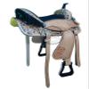 Y&Z Enterprises Premium Leather Western Barrel Racing Horse Saddle Tack Size 14" to 18" Inches Seat Available Get Matching Leather Headstall, Breast Collar, Reins (17 Inch Seat) view 4