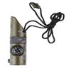ADROIT 6 in 1 Survival Whistle | Compact Design 1" (2.5 cm) x 4" (10.2 cm) | LED, Compass, Thermometer & More | Camouflage | 35" (88.9 cm) Lanyard | Essential for Adventure & Safety view 1