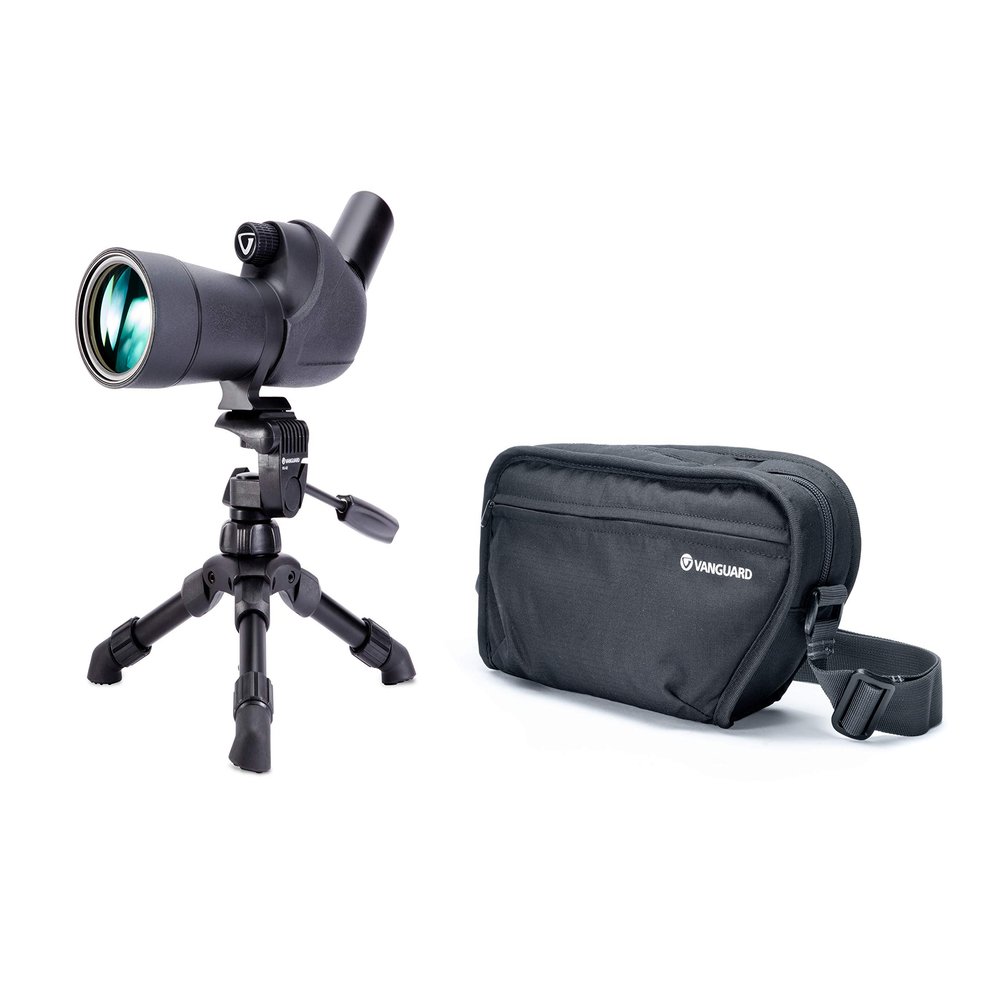 VANGUARD Vesta 560A 15-45x60 Angled Spotting Scope Kit with Soft Bag and Tabletop Tripod