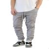 AIRNINE Men's Premium Twill Drop Crotch Jogger Pants S-5XL (Grey, 5X-Large) view 3