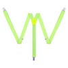 Action Ward Unisex Suspenders for Men and Women - 1" Width - Y Back with Strong Clips - One Size Fits All (Lime Green) view 1