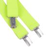 Action Ward Unisex Suspenders for Men and Women - 1" Width - Y Back with Strong Clips - One Size Fits All (Lime Green) view 3