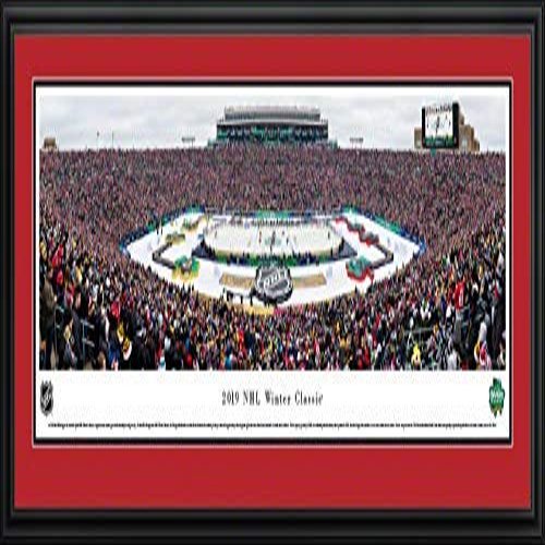 2019 NHL Winter Classic (Bruins vs Blackhawks) - 44x18-inchDeluxe Framed Picture with Blackhawks Mat by Blakeway Panoramas