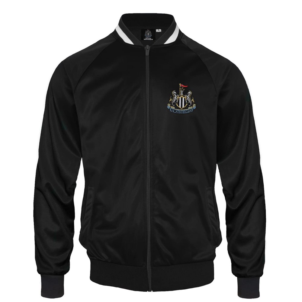 Newcastle United FC Official Soccer Gift Mens Retro Track Top Jacket Medium