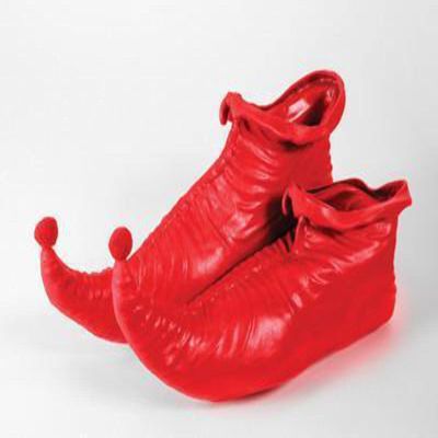 Rubies Adult Costume PVC Elf Shoes, Red, One Size for themed parties and Halloween