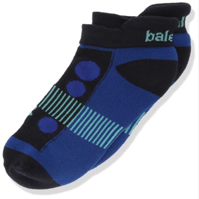 Balega Hidden Cool Cushioning Performance No Show Athletic Running Socks for Kids / Children (1 Pair), Navy/Cobalt, Large
