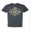 Because I'm The DM That's Why RPG Game Master Funny Parody DT Adult T-Shirt Tee (Large, Dark Heather) view 1
