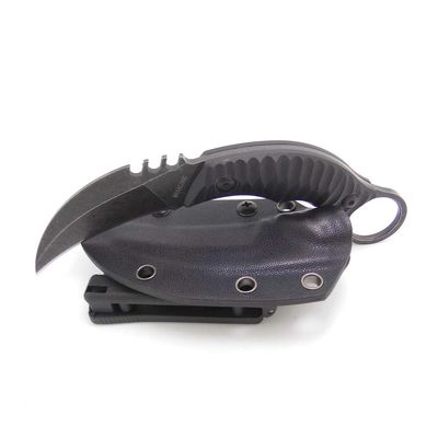 MASALONG Outdoor Survival Claw Tactical Knife Bear Finger Fixed Blade Knife with Sheath (Stone wash (s))