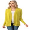The Simpli Women's Open Long Cardigan Sweater with Pockets Lime L view 3