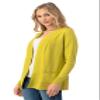 The Simpli Women's Open Long Cardigan Sweater with Pockets Lime L view 4
