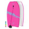 Own The Wave 37" Bodyboard with Coiled Leash and Swim Fin Straps - HDPE Slick Bottom and EPS Core - Body Board for Kids and Adults - Perfect for Surfing and Beach (Pink / Mint Green) view 1