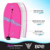 Own The Wave 37" Bodyboard with Coiled Leash and Swim Fin Straps - HDPE Slick Bottom and EPS Core - Body Board for Kids and Adults - Perfect for Surfing and Beach (Pink / Mint Green) view 4