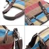 SNUG STAR Canvas Handbag Multi-Color Striped Lattice Cross Body Shoulder Purse Bag Tote-Handbag for Women (Multi Color D) view 2