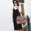 SNUG STAR Canvas Handbag Multi-Color Striped Lattice Cross Body Shoulder Purse Bag Tote-Handbag for Women (Multi Color D) view 3