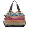 SNUG STAR Canvas Handbag Multi-Color Striped Lattice Cross Body Shoulder Purse Bag Tote-Handbag for Women (Multi Color D) view 4