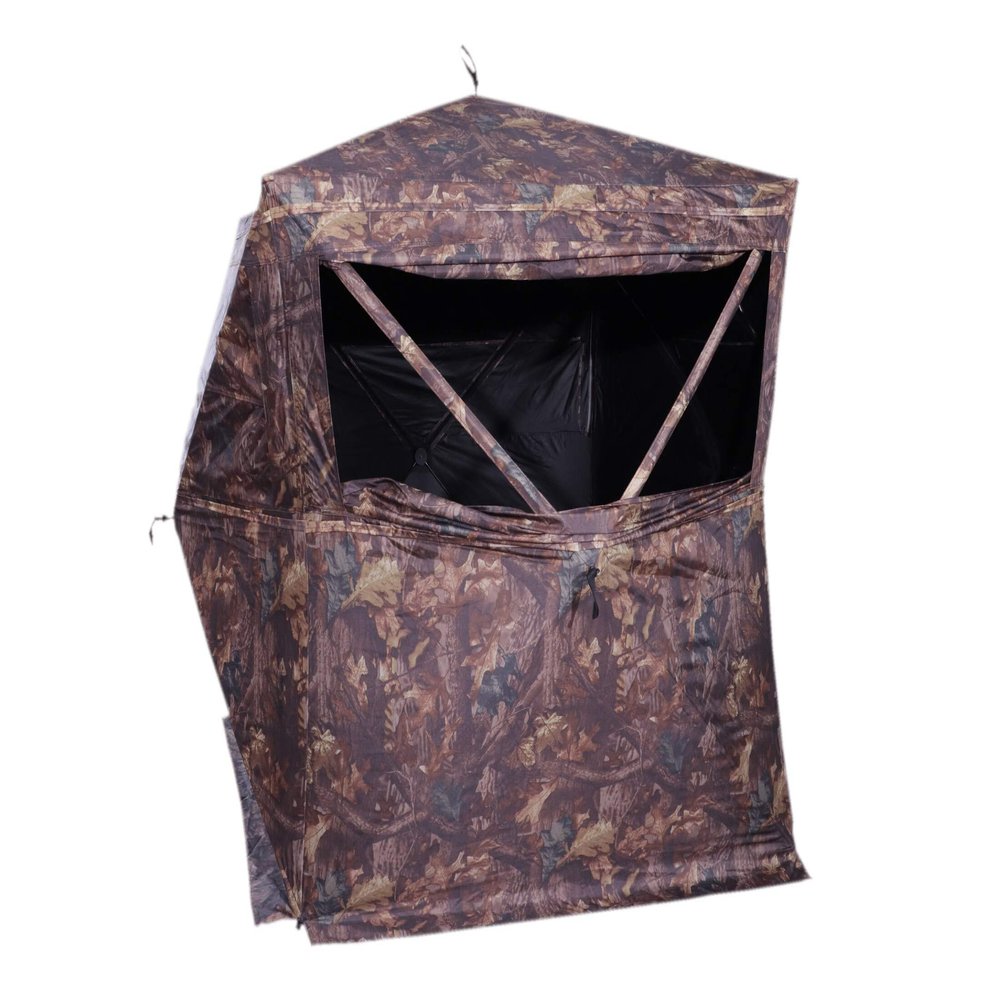 HME Executioner 300D Cervidae Camo Fabric Water Resistant Standing Height 67" Three Person Pop-Up Ground Blind
