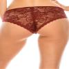 Caged Side lace Bikini Panty Burgundy view 3