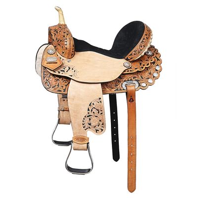 HILASON Flex Tree Western Horse Saddle American Leather Trail Barrel Racing | for Horses