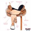 HILASON Flex Tree Western Horse Saddle American Leather Trail Barrel Racing | for Horses view 4