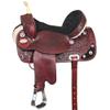HILASON Western Horse Treeless Trail Barrel American Leather Saddle | for Horses view 1