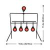 Allen Company Metal Resetting Target - 5 Targets (4 Gallery and 1 Resetting Target) - Solid Steel - Black view 2