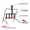 Allen Company Metal Resetting Target - 5 Targets (4 Gallery and 1 Resetting Target) - Solid Steel - Black view 3