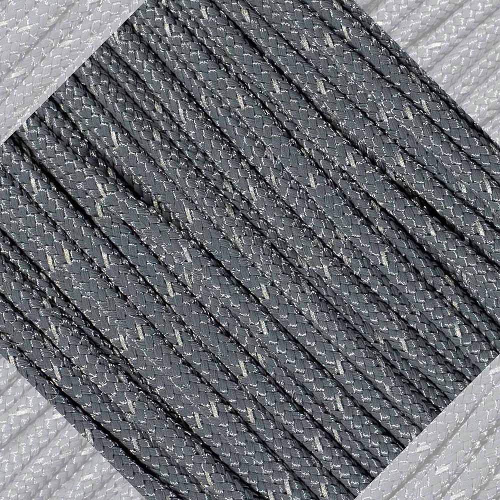 Craft County Reflective Paracord Rope  Holds Up to 95lbs  1.88mm Diameter  for Outdoor Necessities (Gray, 100 Feet)