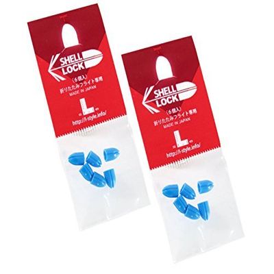 LSTYLE Dart Flight Accessory: 2-Pack Shell Lock Punch Rings for Paper/Foldable Dart Flights - Blue