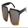 Edge I-Wear Square Sunglasses Women Men Geometric Sunglasses Tinted Lens 1305A-SD-3(BLK-DEMI.sd) view 1