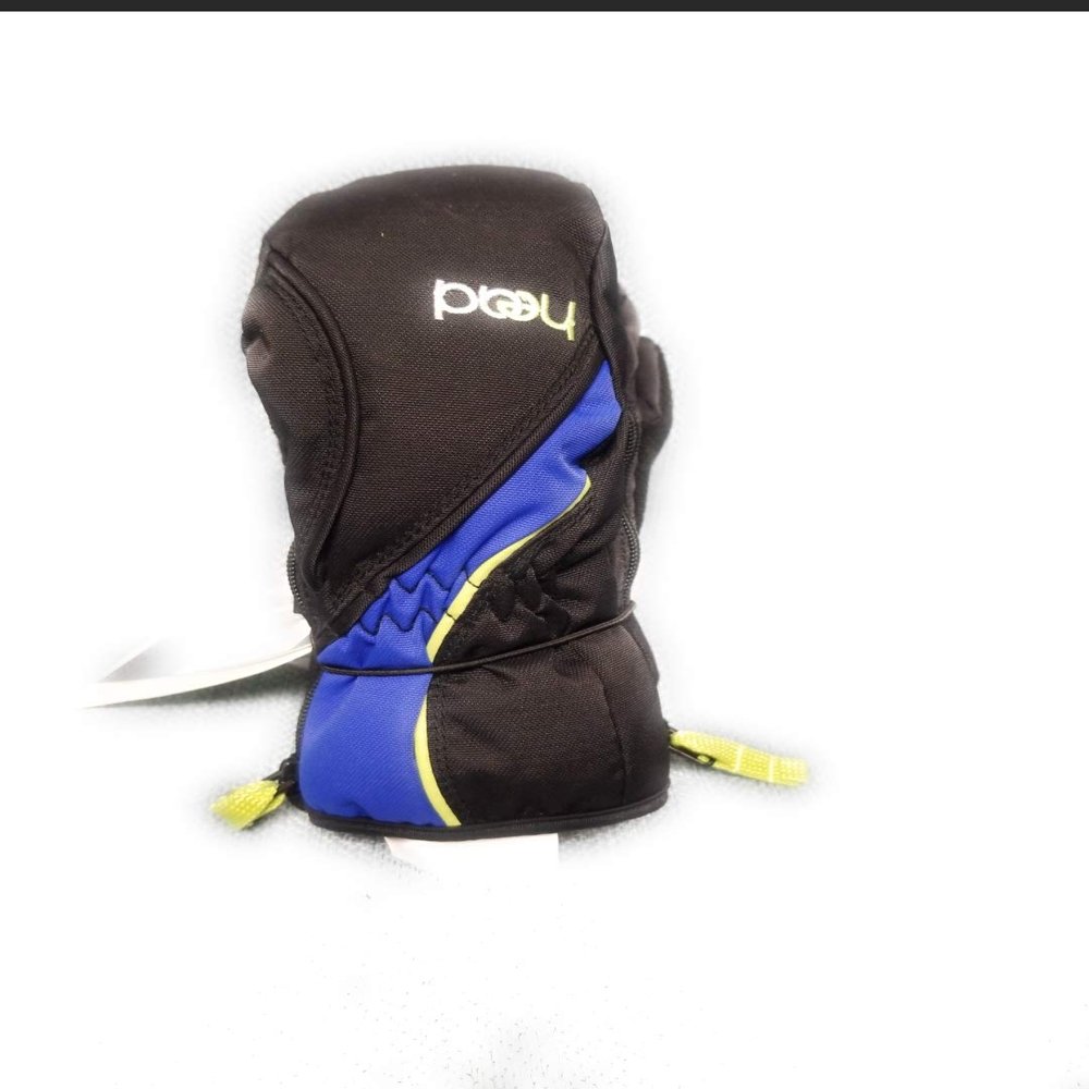 HEAD Junior SKI Mitten Black/Blue/Rave Green Size XXS