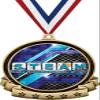 STEAM Medals - 2.5" Gold Academic Education Medal Award Includes Red White and Blue Neck Ribbon, Great Science Awards 100 Pack Prime view 1