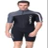 Men 1.5mm Shorty Wetsuit Quick Dry One Piece Swimmsuit Sun Protection Rash Guard Diving Skin L Grey view 1