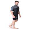 Men 1.5mm Shorty Wetsuit Quick Dry One Piece Swimmsuit Sun Protection Rash Guard Diving Skin L Grey view 3