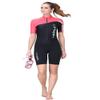 1.5mm Neoprene Dive Skin for Women UV Protection One Piece Shorty Wetsuit Quick Dry Swimmwear for Scuba Diving Swimming L Red view 2