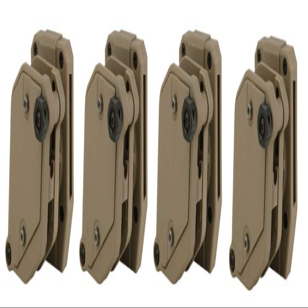 KRYDEX IPSC USPSA IDPA Competition Shooting Multi-Angle Adjustment Speed Shooter's Pistol Magazine Pouch Mag Holster Holder (DE 4 Pcs)