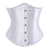 Grebrafan Women's Lace up Boned Brocade Waist Training Underbust Corsets Plus Size (US(12-14) 2XL, White) view 1