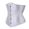 Grebrafan Women's Lace up Boned Brocade Waist Training Underbust Corsets Plus Size (US(12-14) 2XL, White) view 2