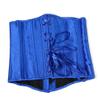 Grebrafan Women's Lace up Boned Brocade Waist Training Underbust Corsets Plus Size (US(20-22) 6XL, Blue) view 4