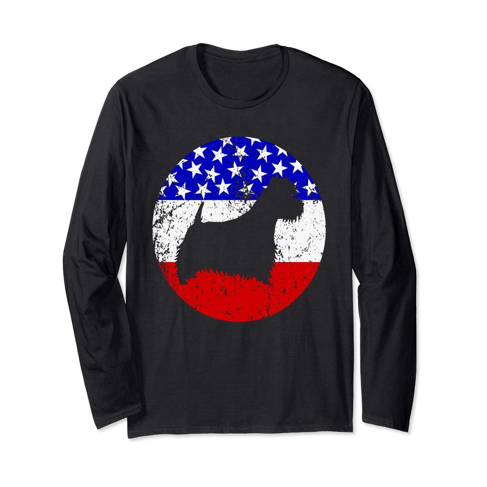 American Flag Westie Shirt - Retro Dog T-Shirt