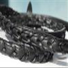 Rhinegold Softee Leather Laced Reins-Black view 2