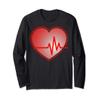 Heart with EKG Heartbeat Cardiovascular Long Sleeve Shirt view 1