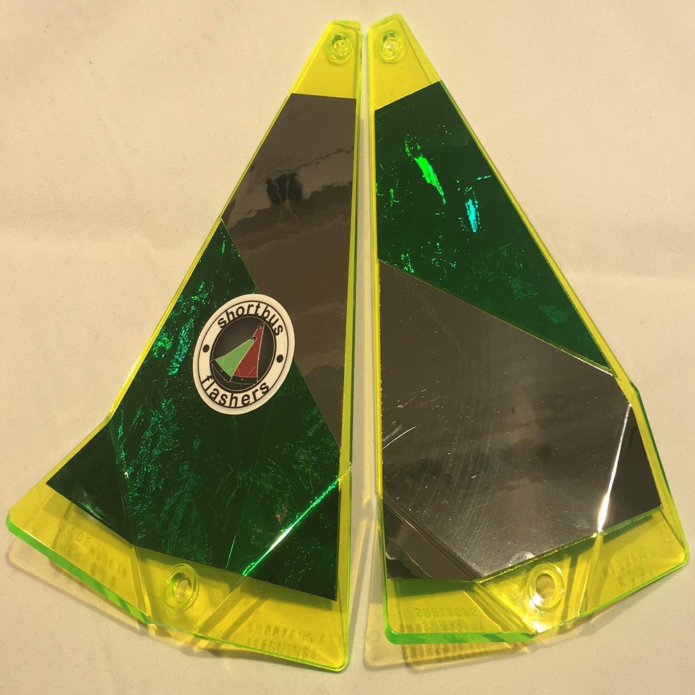 Shortbus Flashers 8" Fishing Flasher - Kelly Aurora Twisted Addiction