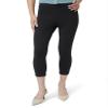 HUE womens Wide Waistband Blackout Cotton Capri Leggings, Assorted Hosiery, Black, 2X US view 1