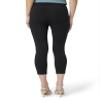 HUE womens Wide Waistband Blackout Cotton Capri Leggings, Assorted Hosiery, Black, 2X US view 2