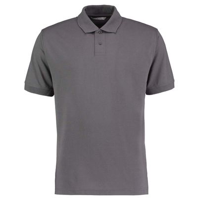KUSTOM KIT Mens Regular Fit Workforce Pique Polo Shirt (L) (Charcoal Gray)